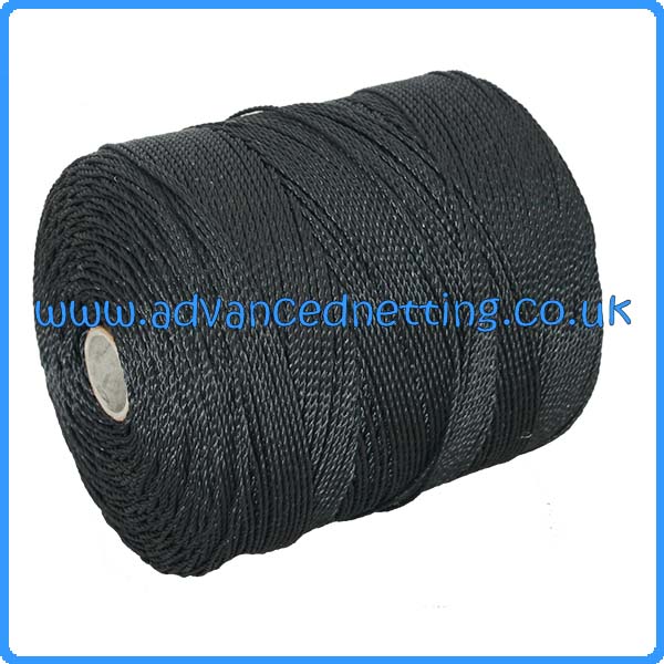 10/39 Black Twisted PE Twine (1 kilo Spools) - Click Image to Close